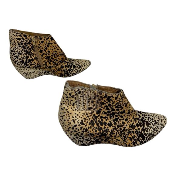 Matisse Nugent Leopard Calf Hair Leather Ankle Boots Booties Sz 7.5 Brown Ombre - Picture 7 of 16